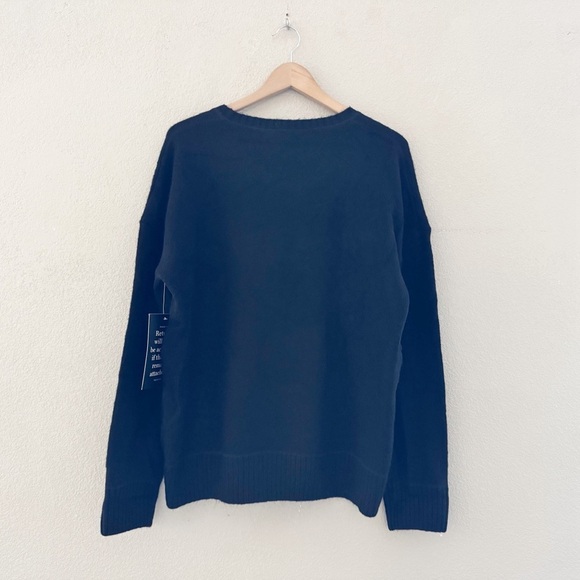 Tuckernuck Faris Pullover Sweater Womens XL Comfy Cozy Black Minimalist Chic NWT - Picture 6 of 14